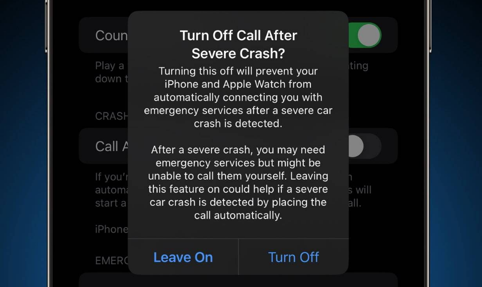 青龙苹果14维修分享 iPhone 14 和 Apple Watch 上关闭崩溃检测 