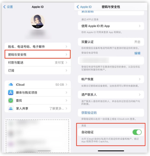 青龙苹果手机维修分享iOS 16 自动验证功能开启方法 
